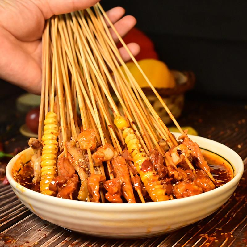 新品小串肉串商用烧烤食材冷冻半成品鸭肠掌中宝铁板油炸串串摆摊