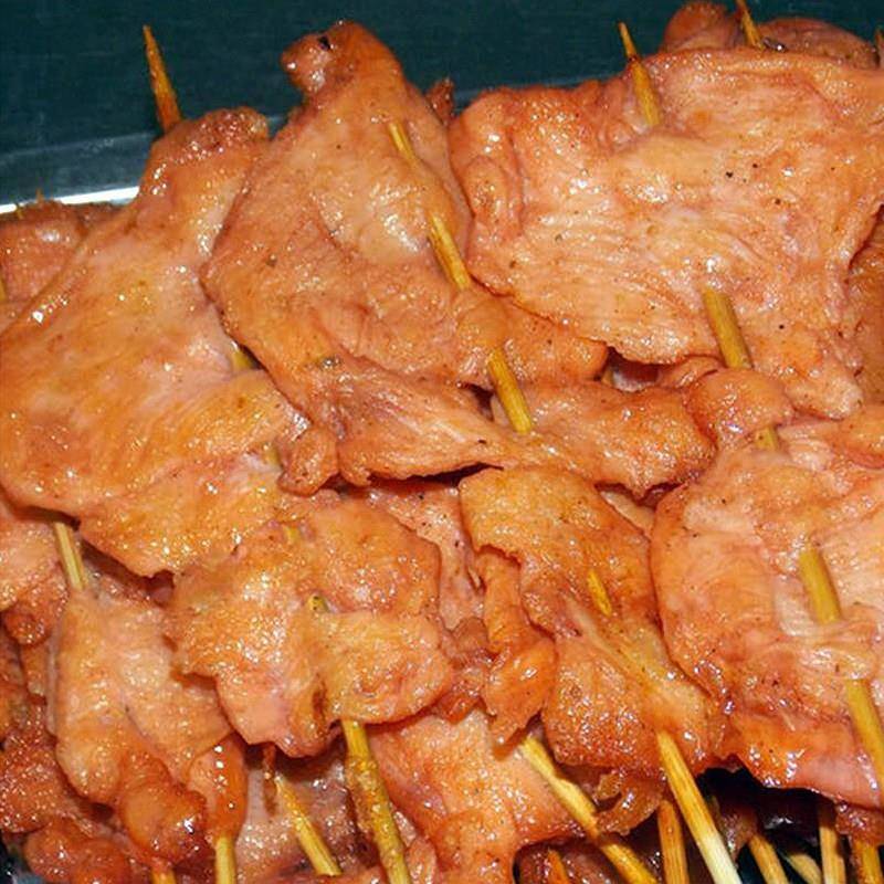 新品猪里脊肉串商用半成品大串手抓饼配菜麻辣烫烧烤食材鸡柳肉片