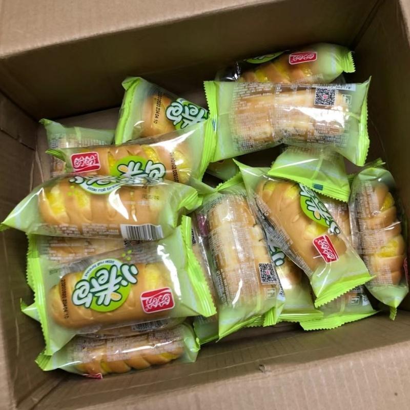 新日期盼盼小卷包凤梨味果酱夹心软面 面包整箱学生早餐速食品营