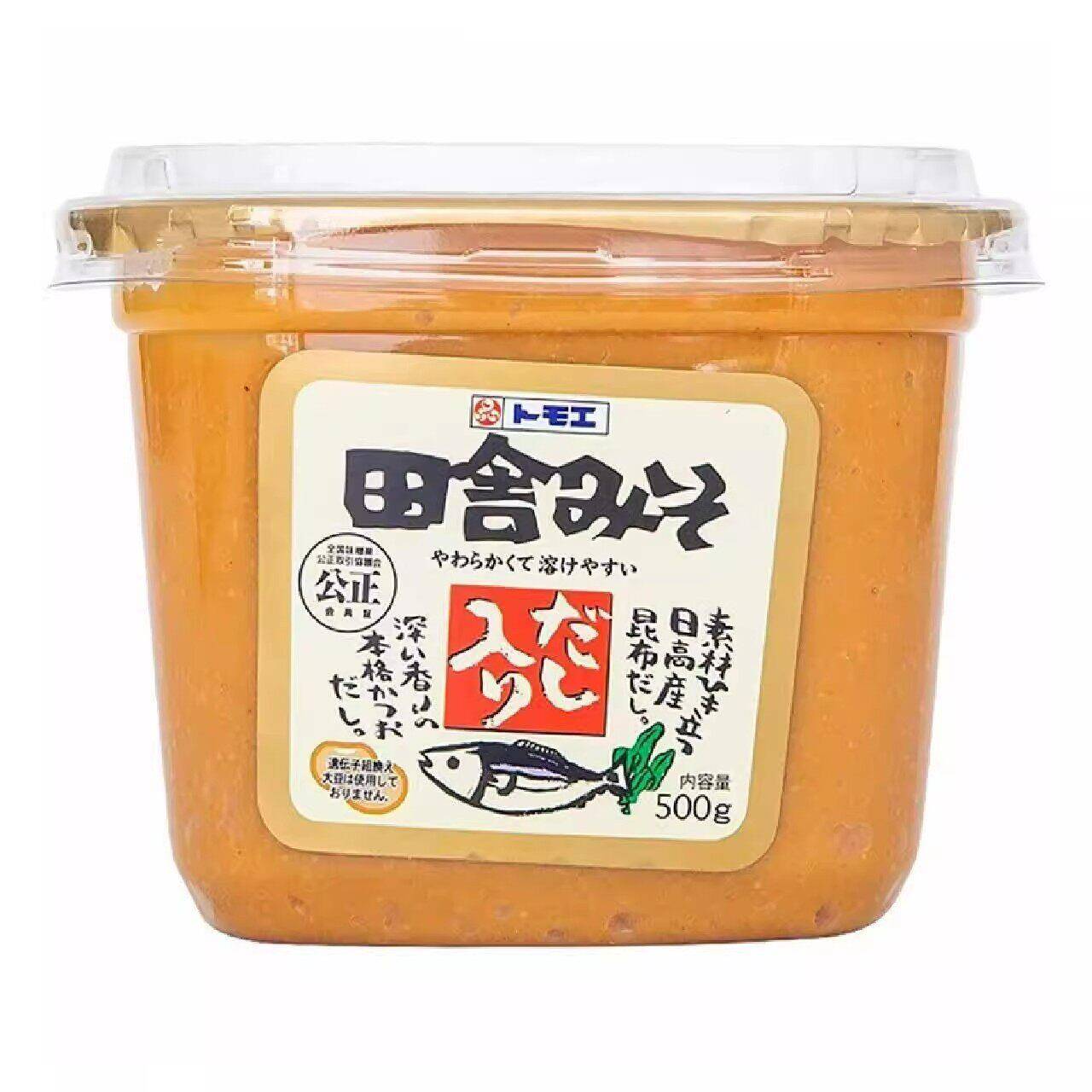 日本进口福山田舍增鲜味增酱日式汤料速食速溶拉面汤调料大酱500g