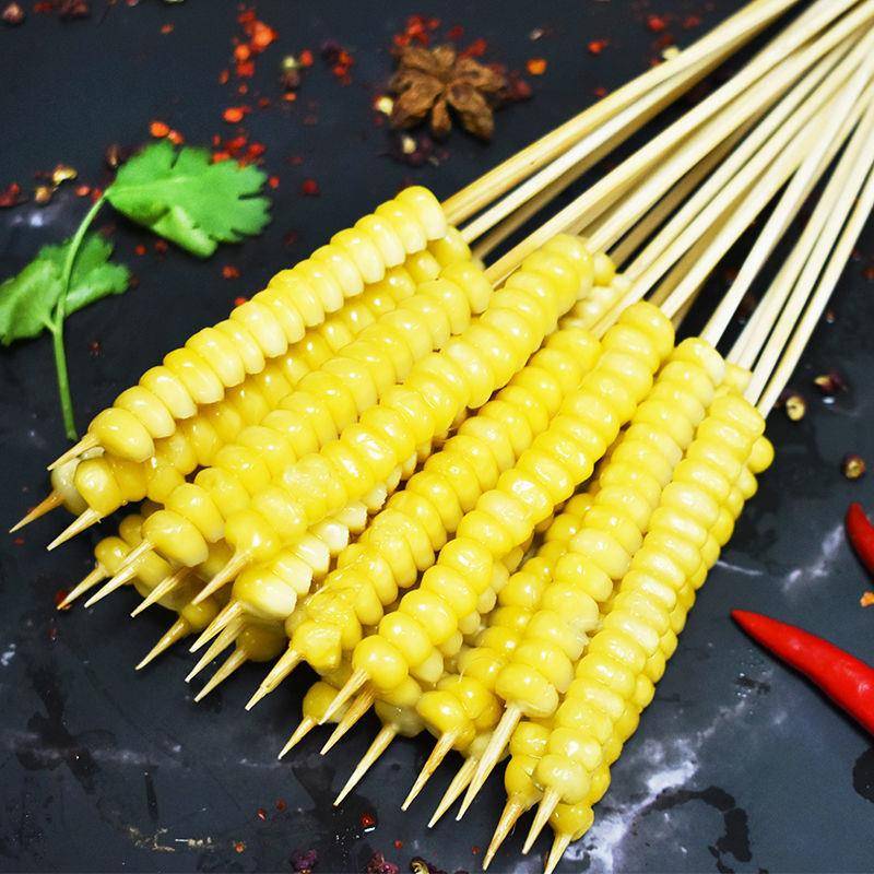 新品水果玉米串100支烧烤玉米小串铁板手把串素食火锅串串甜玉米
