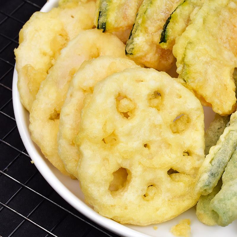 新品七叔公天妇罗莲藕脆片特色油炸小吃商用半成品冷冻食材酒店预