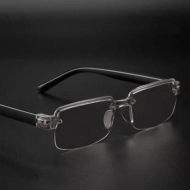 护眼防强光茶色老花眼镜清中老年人老花镜无框户外休闲男款女士