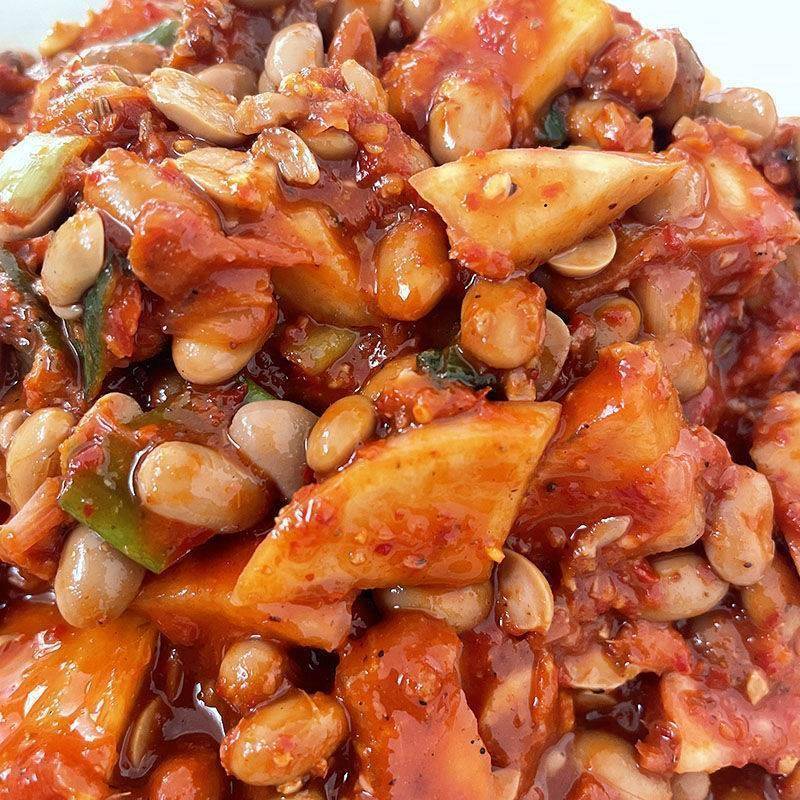苏北特产农家自制萝卜豆鲜盐豆子咸菜徐州邳县臭盐豆子酱豆子包邮