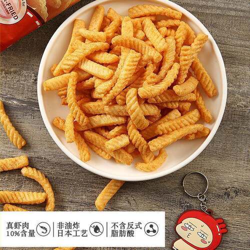 fuchi虾条泰国零食富吃FuChi非油炸膨化香辣薯条休闲儿童食品