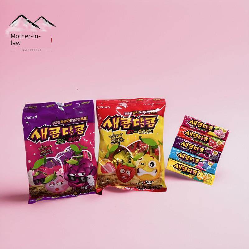 ROSE韩国克丽安可来运酸甜水果软糖草莓葡萄柠檬桃子蓝莓糖果29g