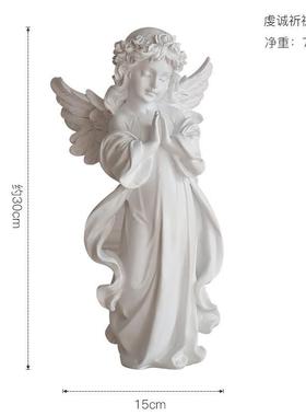 新品北欧可爱娃娃树脂祈祷