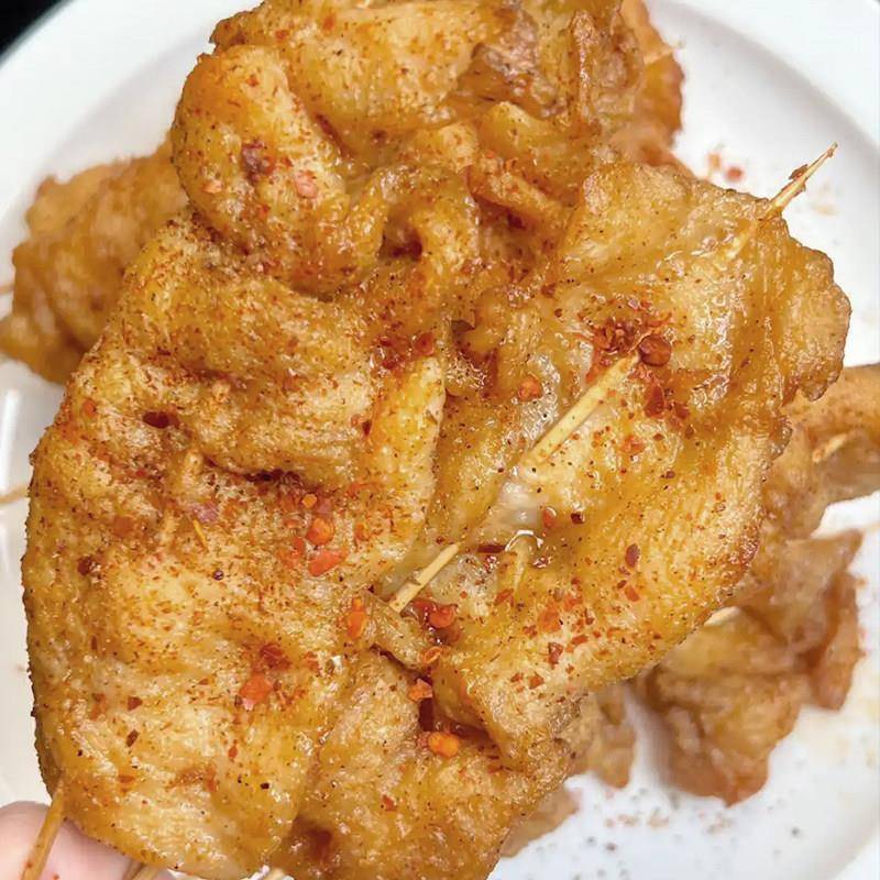 新品白色原味里脊肉串商用半成品大片单冻鸡肉串鸡柳油炸铁板烧烤