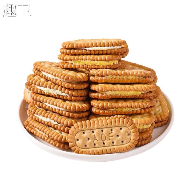 榴莲香蕉夹心饼干水果味饼干酥脆早餐香蕉饼干小点心糕点小吃零食