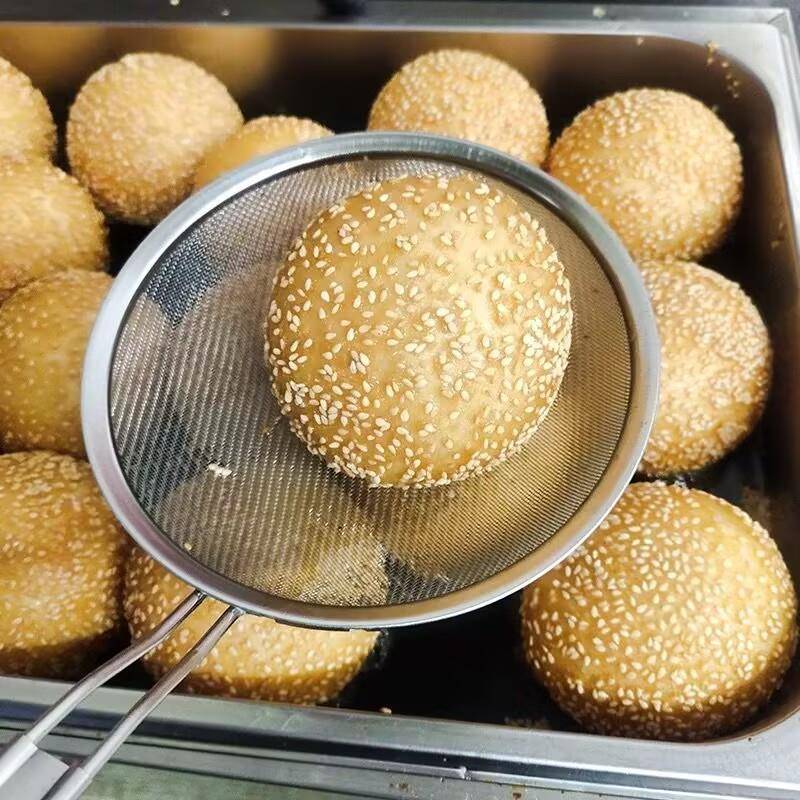 新品早餐大麻球豆沙馅160个商用油炸空心麻团速冻半成品小吃整箱