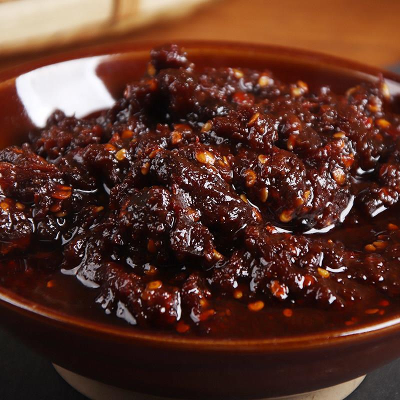 新品牛肉酱500g香菇香辣牛肉酱下饭拌面商用拌饭酱牛肉酱下饭菜袋