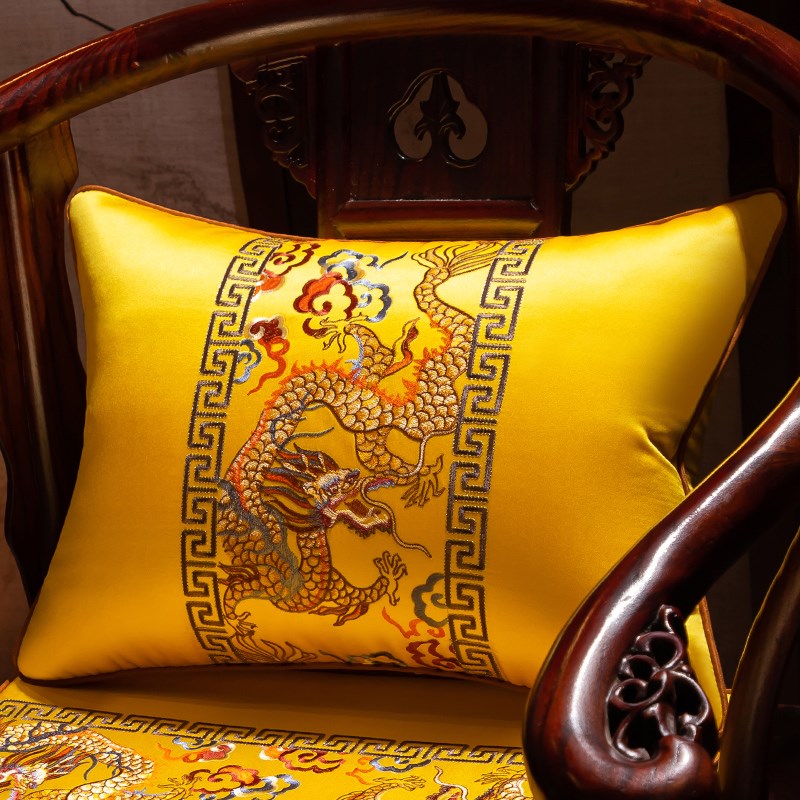 中式抱枕可拆洗靠枕办公室客厅沙发床头护腰靠垫套含芯靠背垫大号