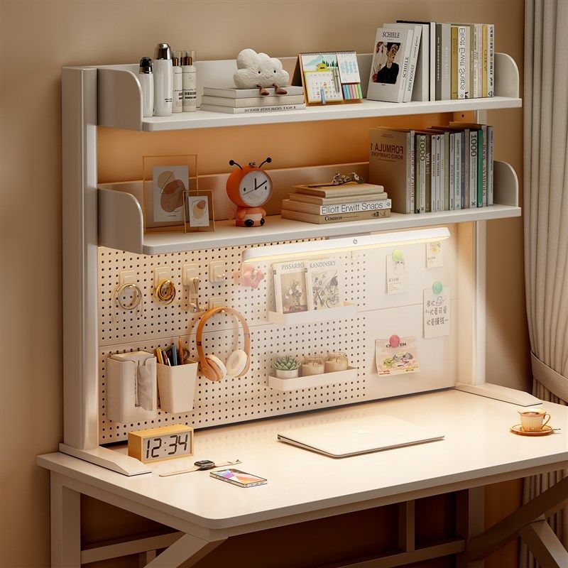 桌面置物架实木多层儿童书桌置物架电脑办公桌收纳架子洞洞板书架,住宅家具,书架,淘宝优惠券,粉丝福利购,淘宝优惠卷