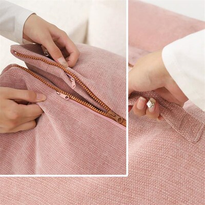 母婴级实木无床头护腰靠垫榻榻米软包靠枕双人床上大靠背垫可拆洗