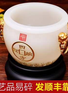 聚宝盆摆件招财聚财酒柜装饰品办公室乔迁新居礼品开业礼物高档