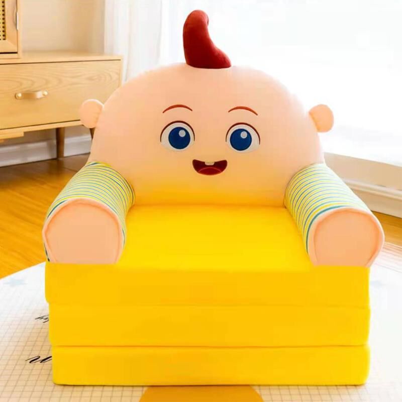 儿童折叠沙发床卡通可爱宝宝座椅加长小沙发幼儿园男孩女孩午睡床