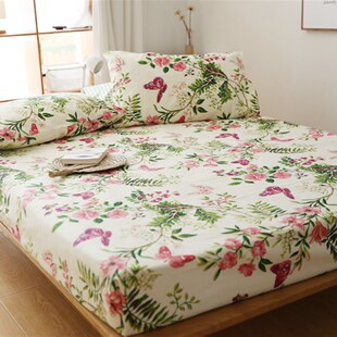 老粗布床单单件小清新全棉田园帆布软凉席宿舍床1.5/1.8m床上