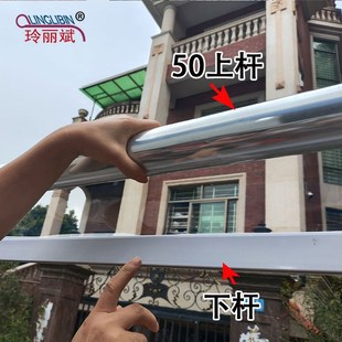 防水卷帘隔热防尘50管超宽超高阳台凉亭电动透明挡雨升降空调门帘