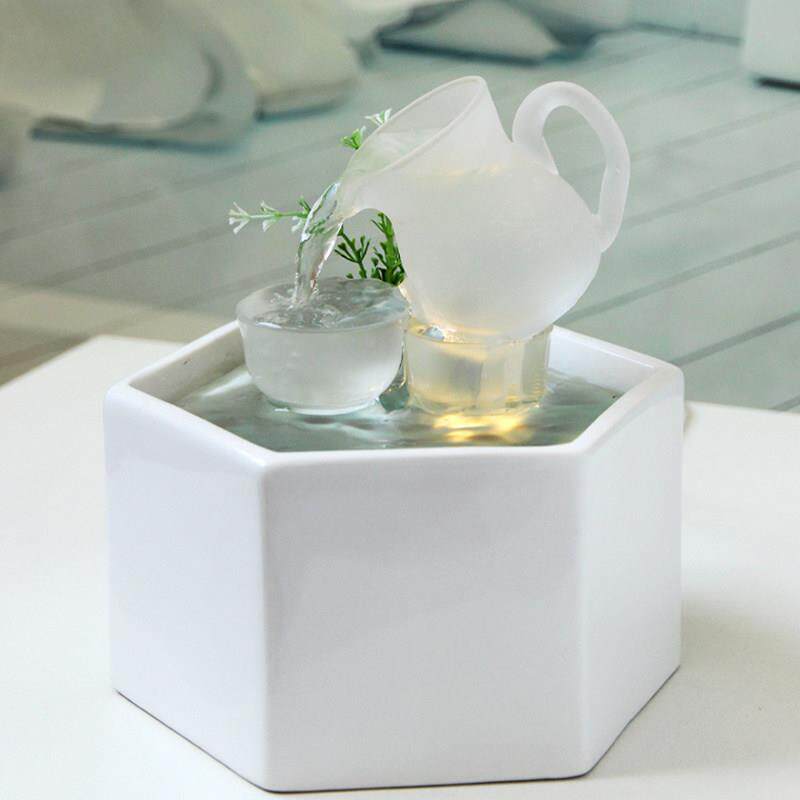 流水喷泉小清新循环流水办公室卧室客厅桌面女士简约生日礼物摆件