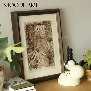 木吉艺术首创【Daisy】中古抽象艺术客厅沙发背景墙实木框装饰画