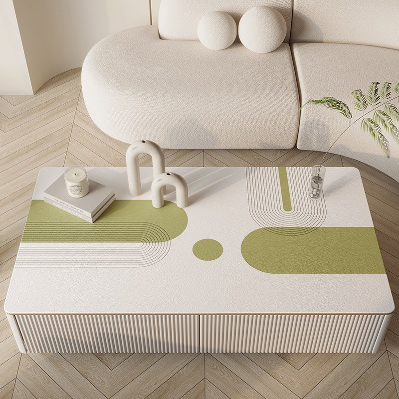 茶几垫客厅家用防油防水防烫隔热免洗耐脏桌布高级感轻奢皮革桌垫