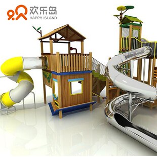 无动力游乐设备厂家无动力乐园规划成品儿童组合滑梯二次深化设计
