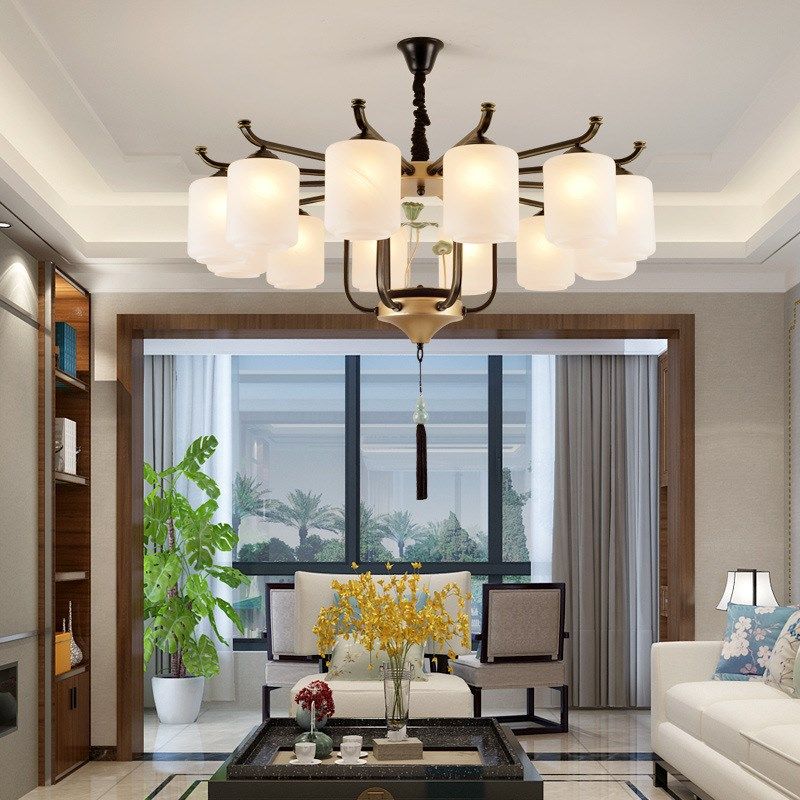 新中式吊灯复古中国风客厅灯大气卧室灯餐厅灯具阁楼复式楼大吊灯,家装灯饰光源,客厅吊灯,淘宝优惠券,粉丝福利购,淘宝优惠卷