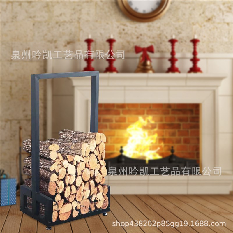厂家直供简约美式乡村铁艺火炉工具壁炉木柴架休闲烤火炉柴火架