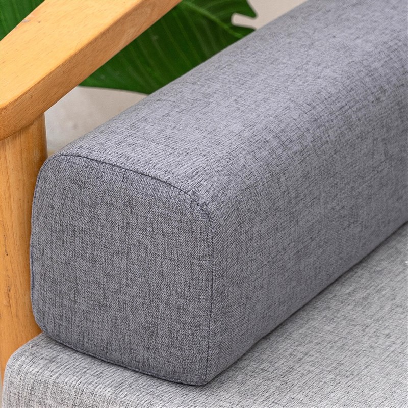 中式木质沙发扶手枕两侧加高弧形包边靠枕方形罗汉床飘窗扶手枕头