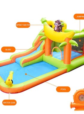 儿童充气滑梯城堡 儿童户外充气城堡 牛津布小跳床 inflat bounce