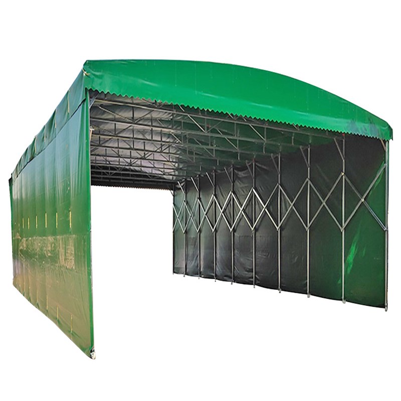 大型电动遥控推拉棚厂房屋顶活动伸缩帐篷遮阳篷户外移动推拉雨棚