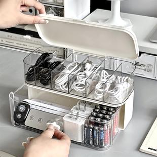 日本精工數(shù)據(jù)線收納盒繞線器手機(jī)充電器電源充電線神器桌面理線盒