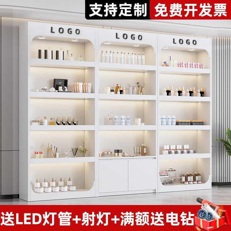 产品展示柜美容院化妆品展示x柜专用多功能展柜落地多层货架展示