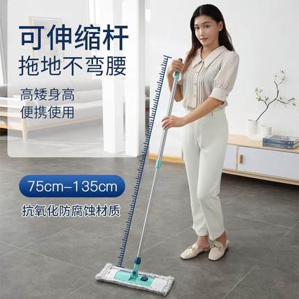 LEIFHEIT利菲平板拖把快干湿两用瓷砖木地板专用无水痕家用一拖净