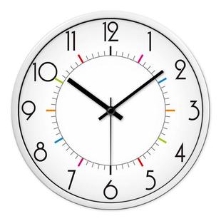 摩门挂钟家用卧室静音现代时尚简约时钟表圆形大挂表石英钟壁挂式