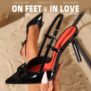 love2025年新款 女鞋 尖头细跟高跟鞋 气质百搭感凉鞋 feet&