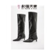 小猫跟长筒靴女欧美风尖头小众高筒靴 love2025新款 feet&