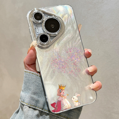 适用华为pura80pro的手机壳新款p80ultra小众高级感pura70por+女款p70可爱p60全包镜头防摔p50高端羽纱外壳