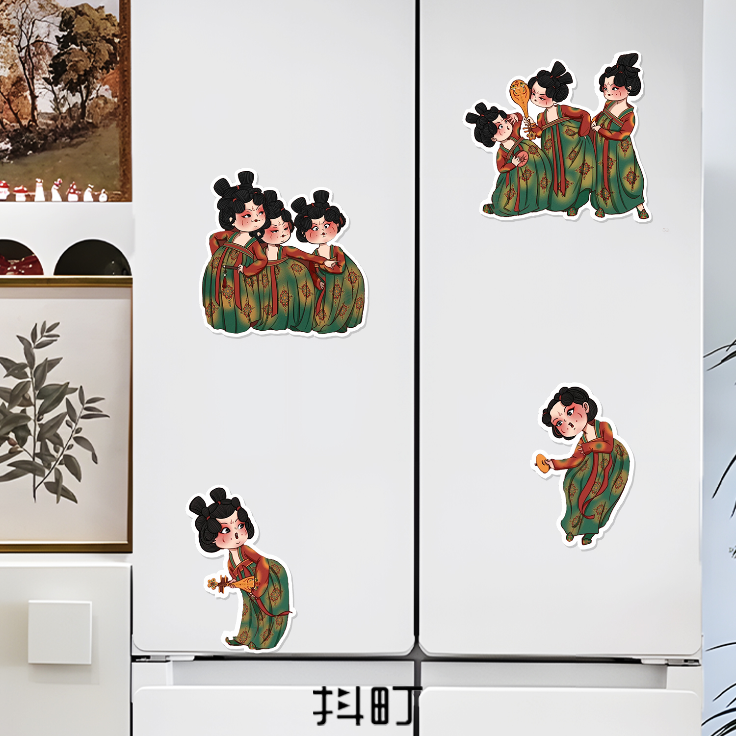 唐宫夜宴古风Q版磁吸冰箱贴纸