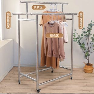 室内落地家用折叠室外伸缩折叠衣架晾衣杆晒衣架不锈钢伸缩晾衣架
