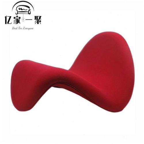 休闲懒人单人布沙发舌头躺椅网红轻奢北欧日式创意个性简约客厅