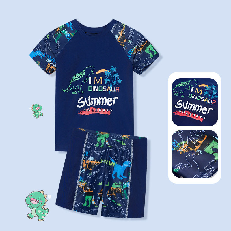 儿童泳衣男童2025新款分体男孩泳衣3-12岁泳裤泳装卡通专业速干