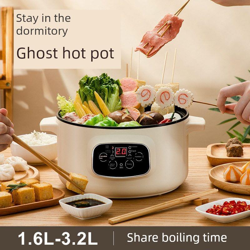 110V美规智能电热锅大容量电火锅多功能家用电煮锅一体不粘电炒锅