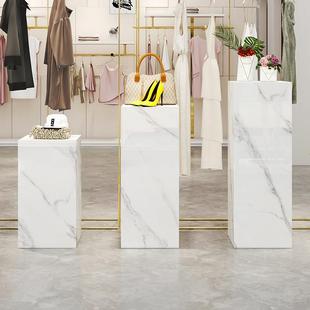 大理石雕塑台底座岩板电视柜旁边客厅摆件石材落地岩板花架摆台柱