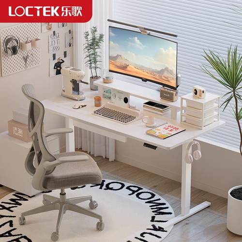 乐歌 智能电动升降桌办公桌书桌学习桌居家实木坐站交替电脑桌E2S