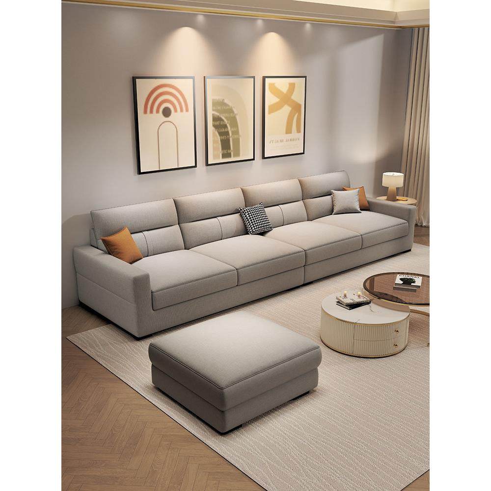 新款棉麻布艺沙发北欧简约现代轻奢客厅大小户型乳胶三人贵妃拆洗