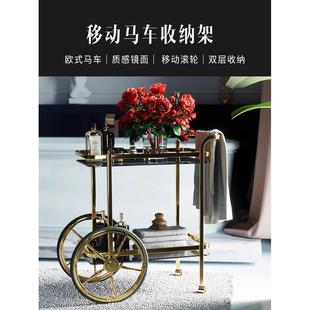 本心本来移动小推车收纳置物架客厅沙发小边几移动边几带轮餐车