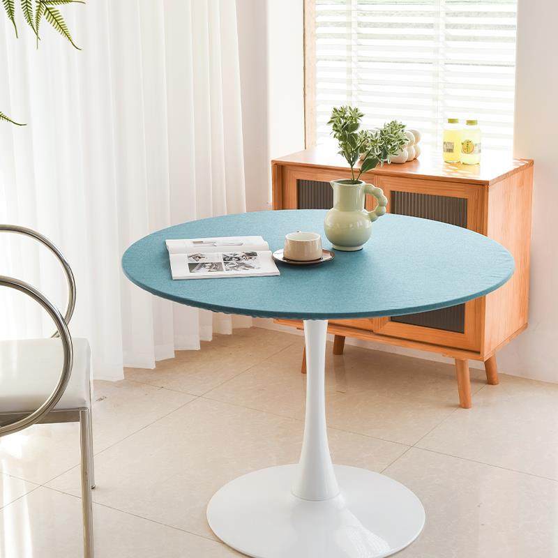 圆形布艺素色防尘保护转盘套简约现代纯色酒店家用茶几大圆桌台布,居家布艺,桌布,淘宝优惠券,粉丝福利购,淘宝优惠卷