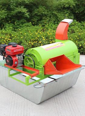 全自动小型水稻收割机打谷机低喷全喂入脱粒机小麦多功能自动排草