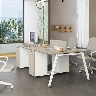 格诺瓦办公桌椅组合4人位简约现代办公家具员工职员工位卡座电脑